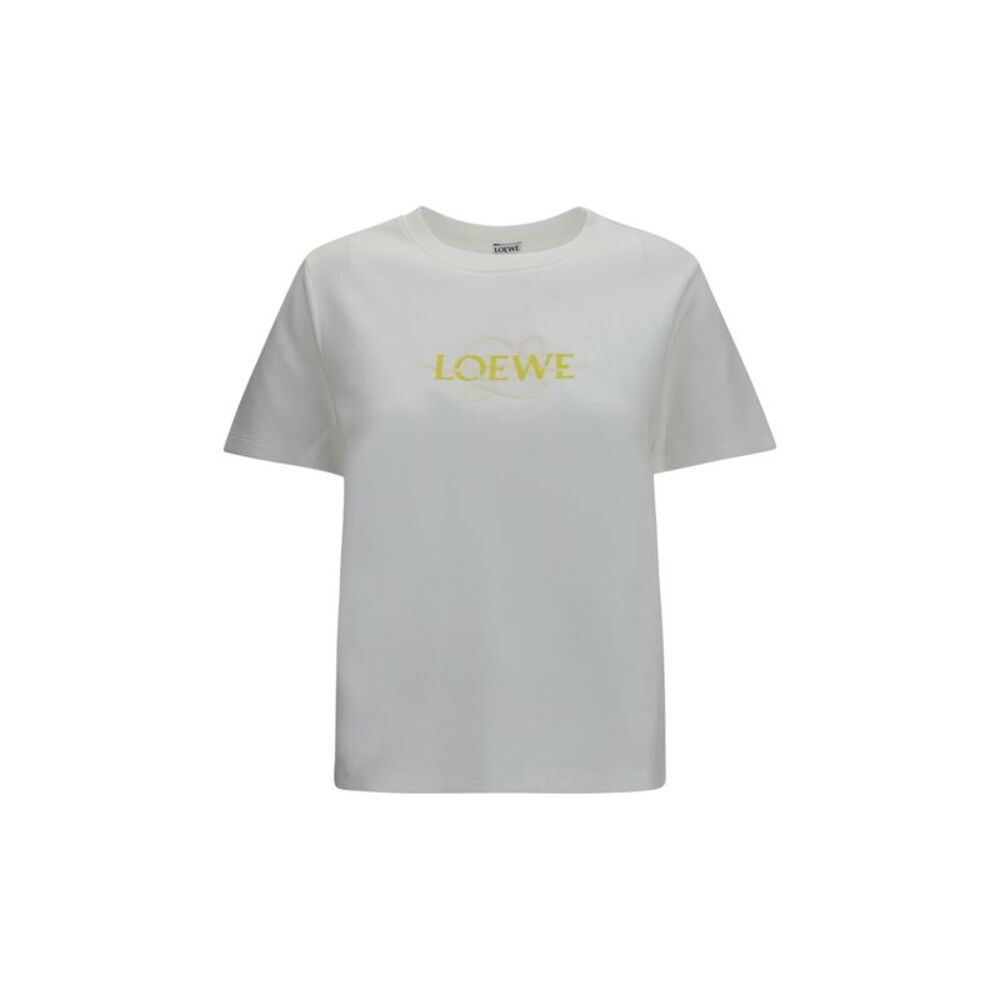 Loewe Women Cotton Blend T-Shirt With Embroidered Logo